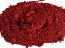 Polvo de óxido de hierro rojo